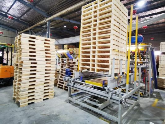 automatic stringer pallet assemble machine euro sawdust blocks pallet nailing machine EURO wood pallet nailing machine