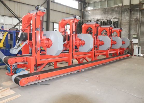 15kw*2 Double Head Horizontal Band Saw Log Square Wood Cutting Used Multi Heads Resaw Machine Offered