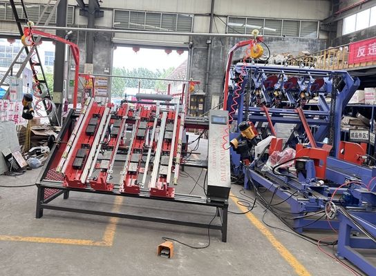 Block Making Pallet Nailing Machine Euro Style Pallet Nailer With 2 Nail Guns