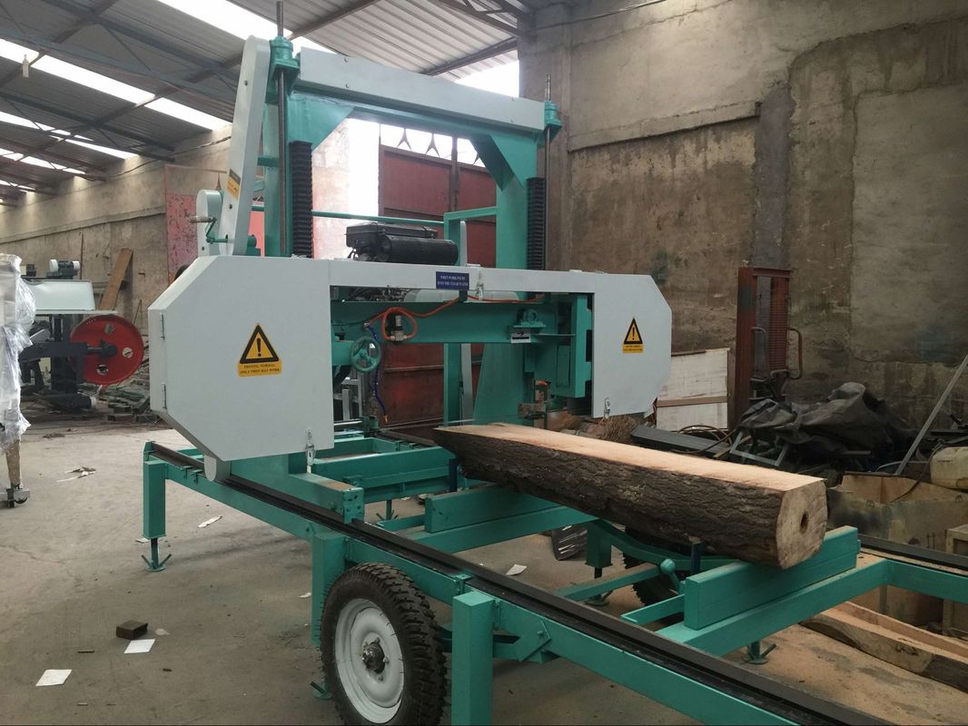 Mobile Horizontal Band Saw Mill Portable Timber Sawmill Machine with hydraulic loader