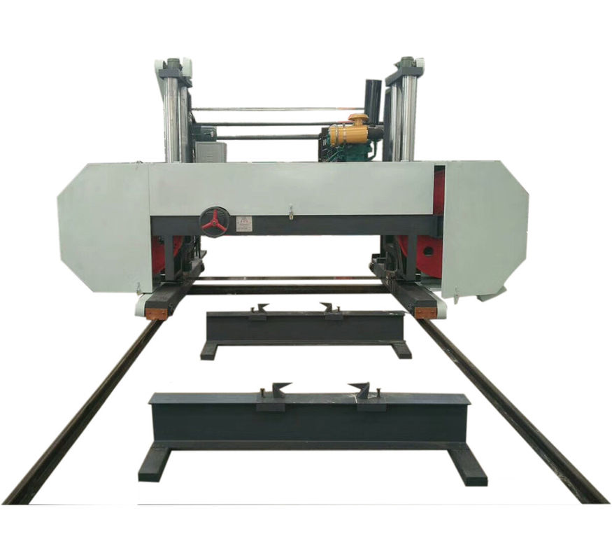 MJ2000 45KW Horizontal Bandsaw Mill Wood Cutting Band Saw Machine