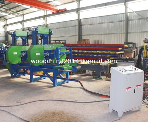 15kw*2 Double Head Horizontal Band Saw Log Square Wood Cutting Used Multi Heads Resaw Machine Offered