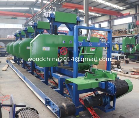 15kw*2 Double Head Horizontal Band Saw Log Square Wood Cutting Used Multi Heads Resaw Machine Offered