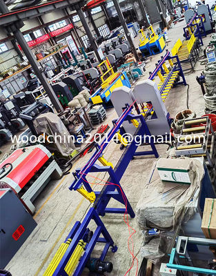 Automatyczne cięcie małych kłody piły Twin Bandsaw Przemysłowa linia produkcyjna procesu drzewnego