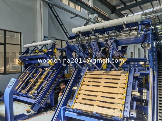 Wood Stringer Pallet Block Making Machine, Pallet Nailing Machine