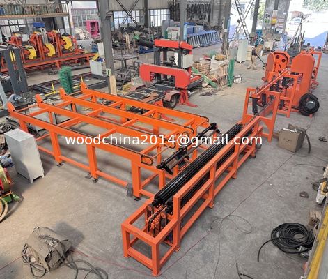 Automatyczne cięcie małych kłody piły Twin Bandsaw Przemysłowa linia produkcyjna procesu drzewnego