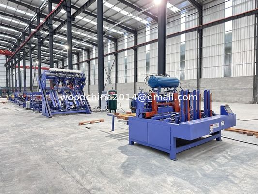 Euro Wood Block Palet Making Machine 4 Stringer w/Stacker Palet Nailer Assembly System
