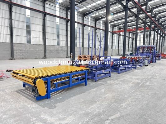Euro Wood Block Palet Making Machine 4 Stringer w/Stacker Palet Nailer Assembly System