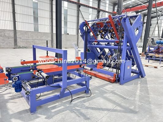 Euro Wood Block Palet Making Machine 4 Stringer w/Stacker Palet Nailer Assembly System