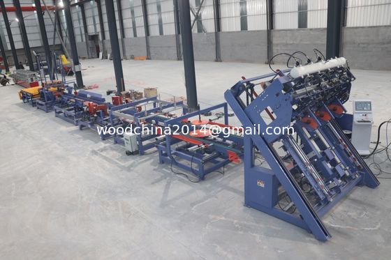 Euro Wood Block Palet Making Machine 4 Stringer w/Stacker Palet Nailer Assembly System