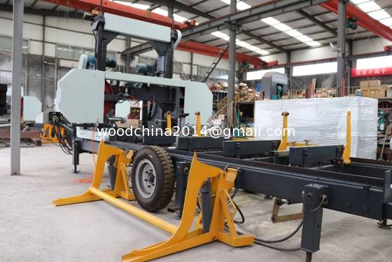 Wood Saw Machine MJ1000 Petrol wood cutting bandsaw saw mill machines gasoline/Diesel engine portable sawmill