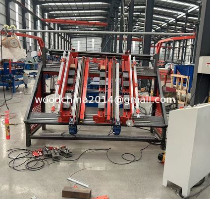 Półautomatyczna maszyna do gwoździ palet drewnianych / linia produkcyjna palet euro-blokowych