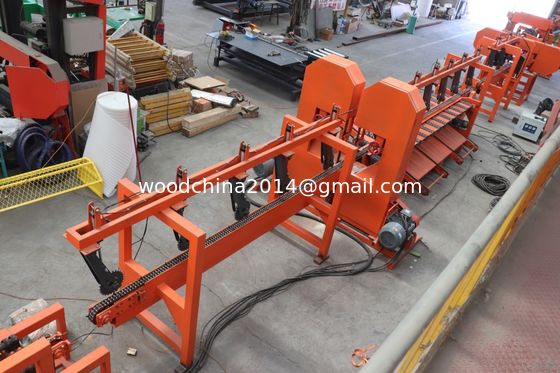 Maszyna do cięcia drzewa z pasem piłownicy Twin Vertical Band Saw Machine Twin Bandsaw Sawmill Line