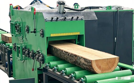 Ciężka wielopiła tarczowa z regulowaną prędkością posuwu | Maksymalna szerokość podawania 600 mm