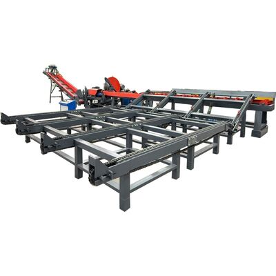 Ciężki 50-tonowy procesor hydrauliczny drewna palnego o średnicy 600 mm i w pełni zautomatyzowanym przepływie pracy linii montażowej