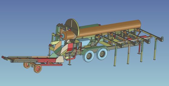50-Ton Hydraulic Thrust Mobile Fully Automated Firewood Processor for 600mm Log Diameter