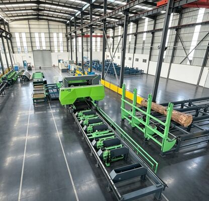 Piła taśmowa pozioma do kłód, wytrzymała, hydrauliczna traka SW1200PRO, automatyczna linia tnąca