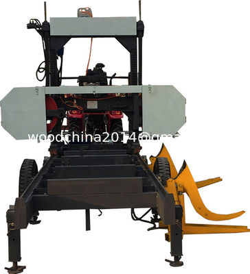 Log Diesel/Petrol Engine Sawmill Wood Machine Portable Band Sawmill With Trailer Saw Mill Machine