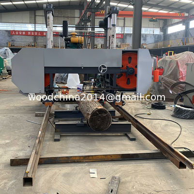 wysokiej jakości Log Wood Processing Sawmill Machine Horizontal Portable bandsaw saw saw mill Woodworking band Sawmill
